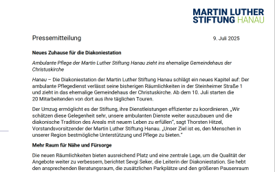 Neues Zuhause für die Diakoniestation