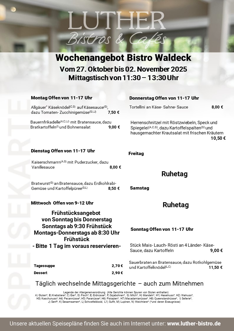 Speisekarte KW44 Waldeck