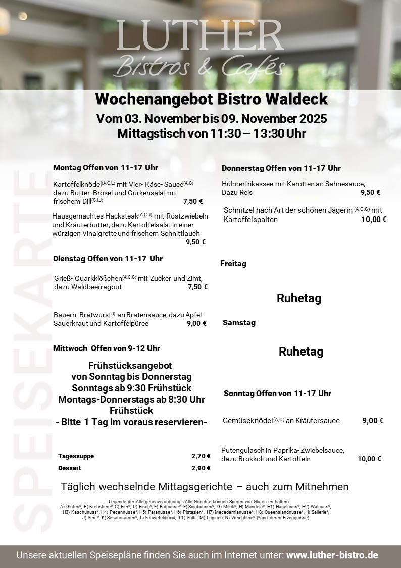 Speisekarte KW45 Waldeck