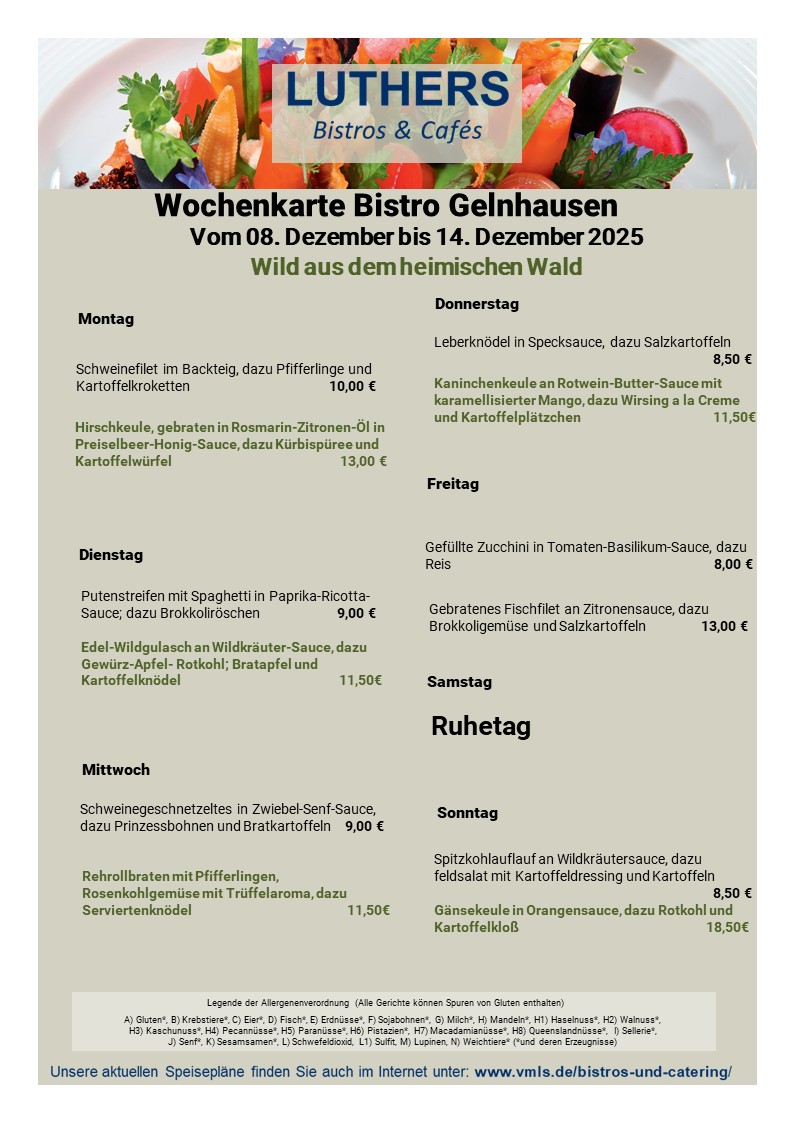 Speisekarte Gelnhausen KW 50