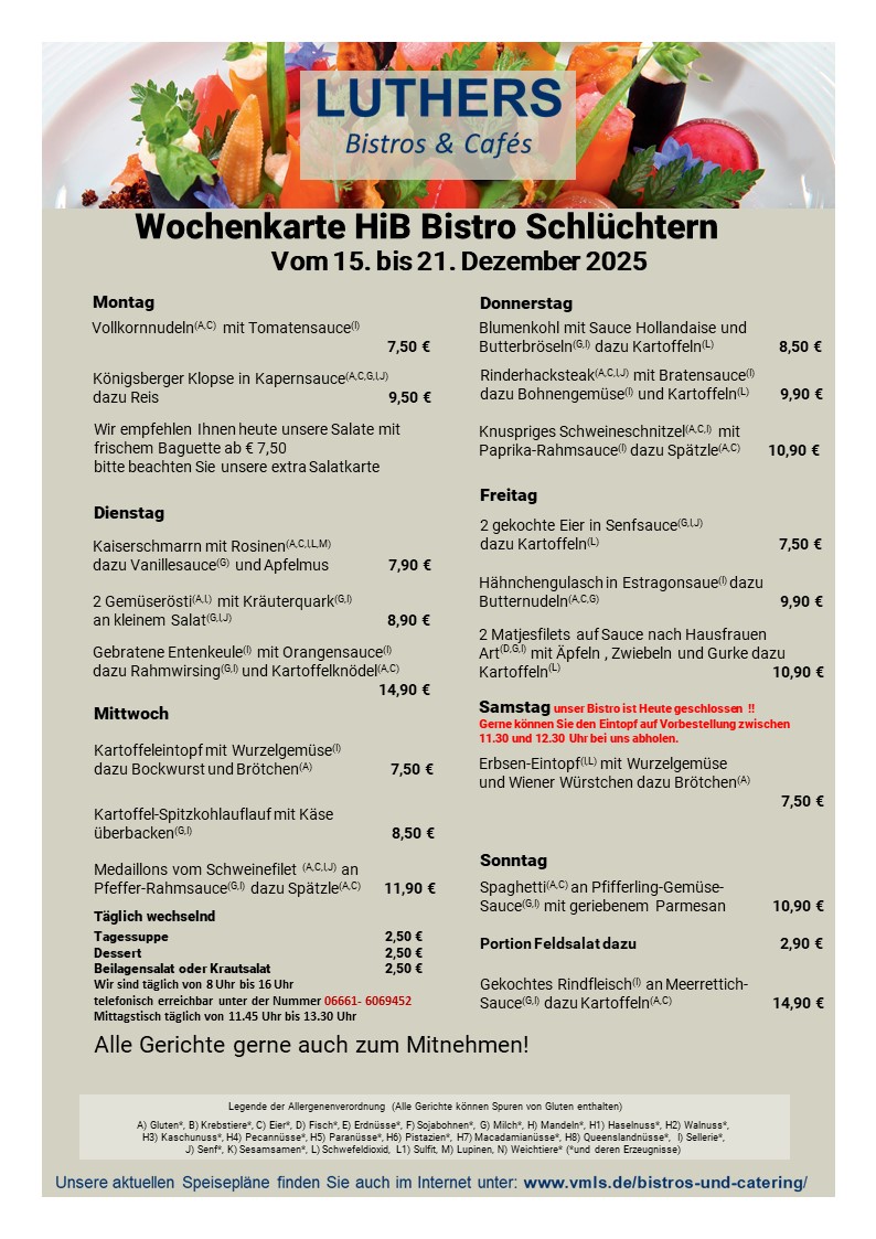 Speisekarte HIB KW 51