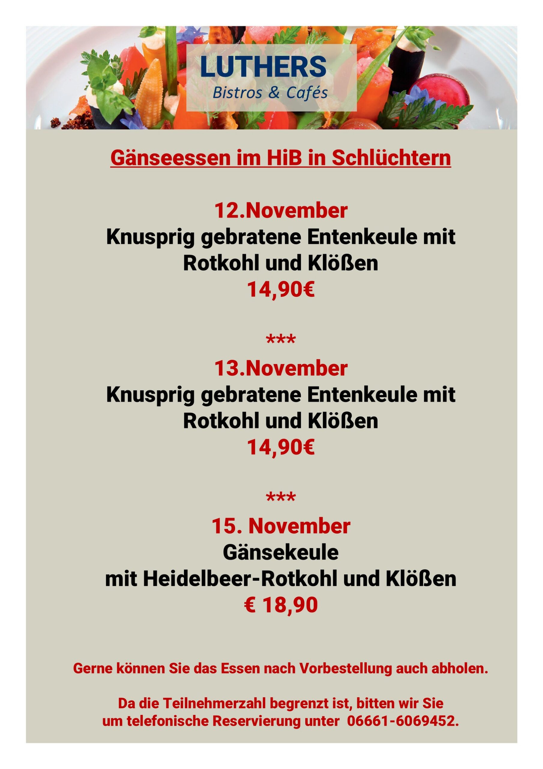 Gänseessen im HiB