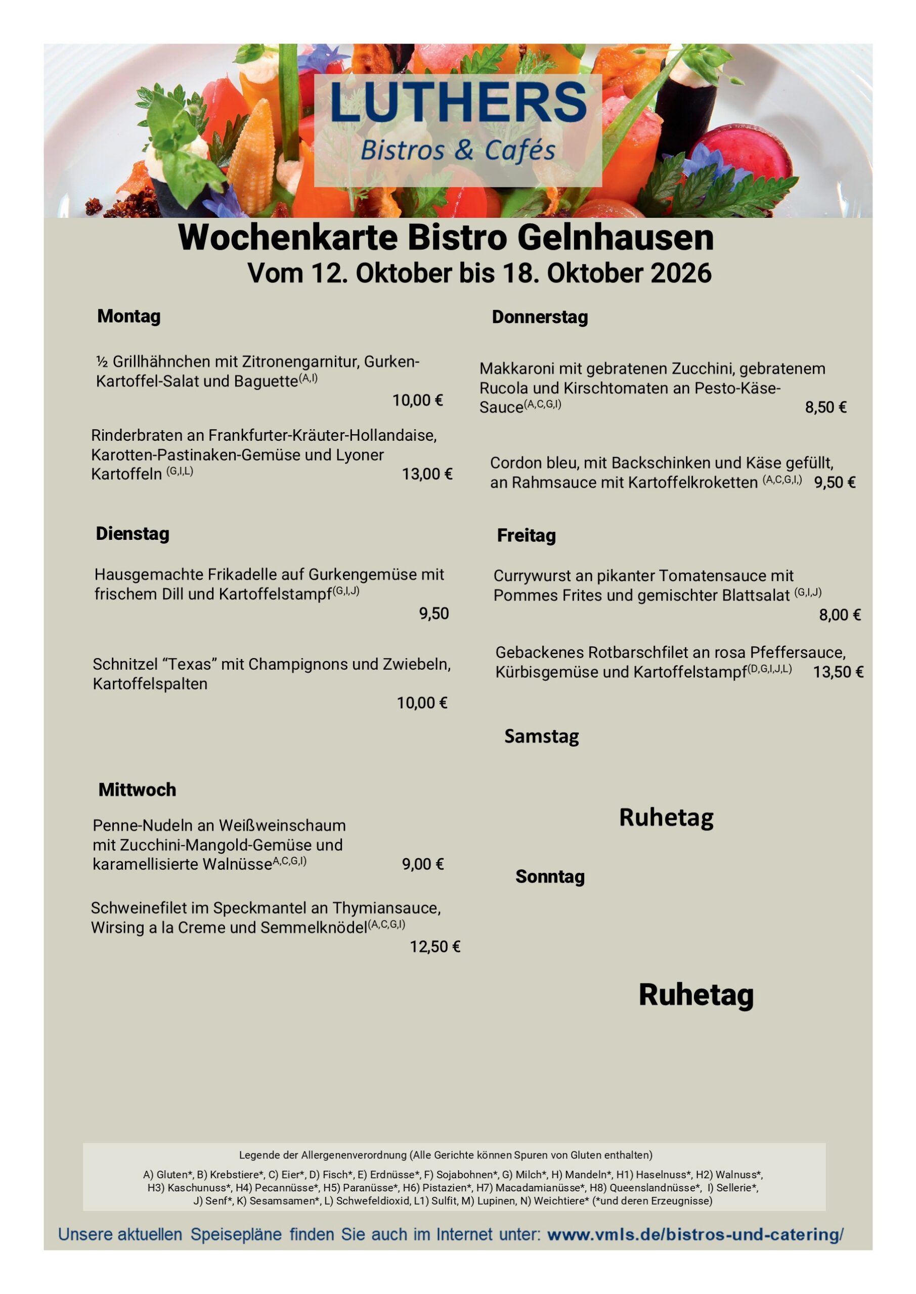 Speisekarte Bistro Gn KW 42